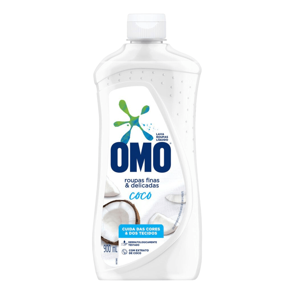 Lava Roupas Líquido Coco Omo Squeeze 900ml